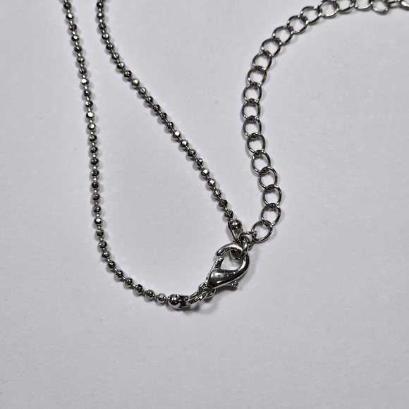 Sparkling Silver Tone Pave Crystal Heart Necklace - Picture 6 of 10